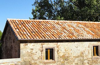 Tejado de una casa en entorno rural